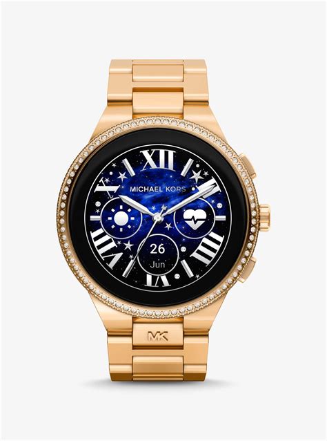 gold michael kors watch for women|Michael Kors camille gold watch.